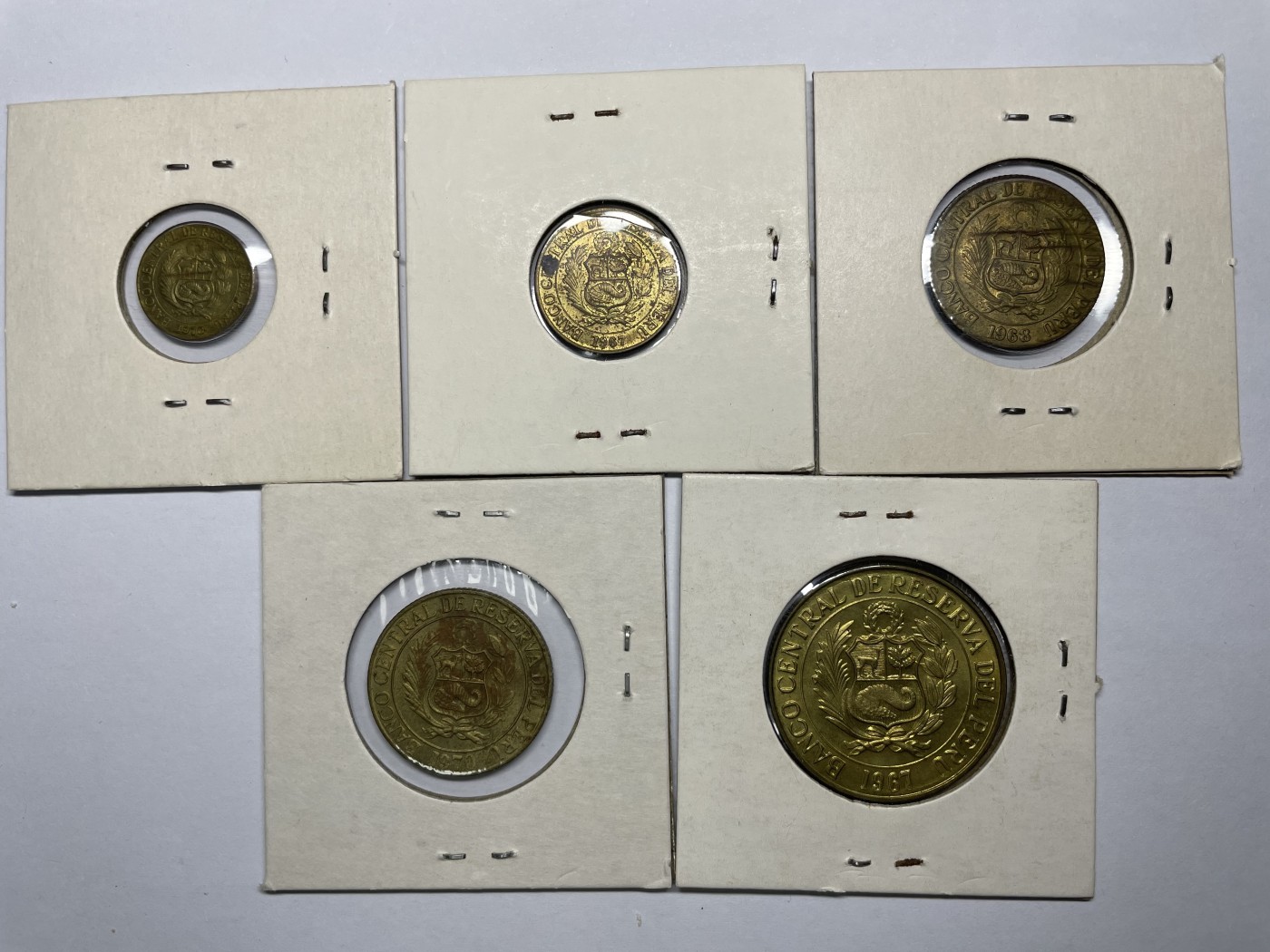 2024年集古藏今外币拍卖第2场 秘鲁60年年代版五枚全