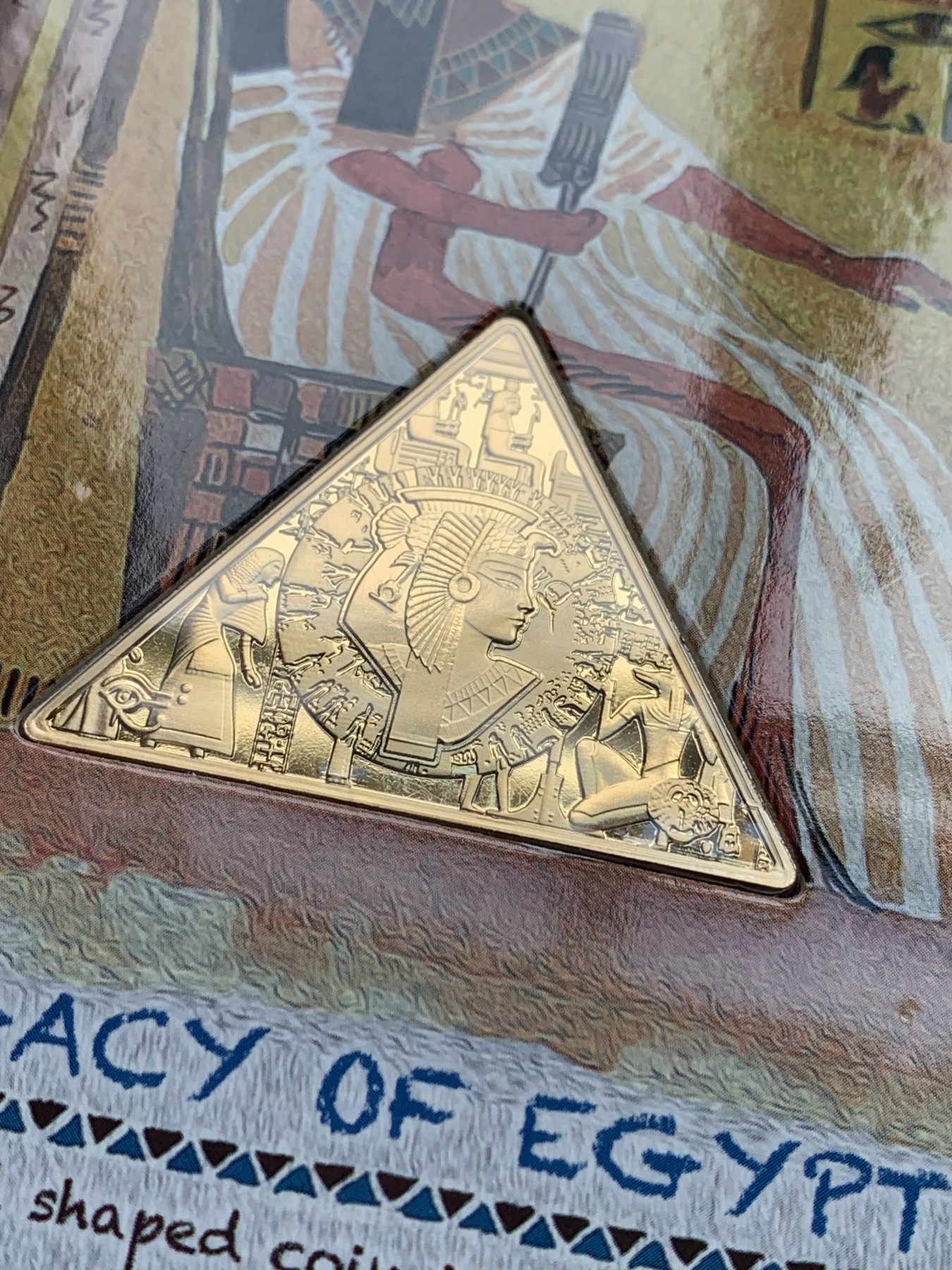 《竞宝斋》第244场-周日，周一 新年开场 (全场包邮) 2020年纽埃古埃及文化纪念币 铜镀金材质 发行量3K枚 古埃及系列首枚 原包装状态佳