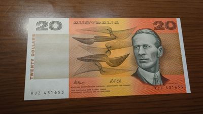 【世界钱币】精选微拍第94期暨2024年第五期 评级币裸钞场 1991年澳大利亚20元 全新绝品尾号653