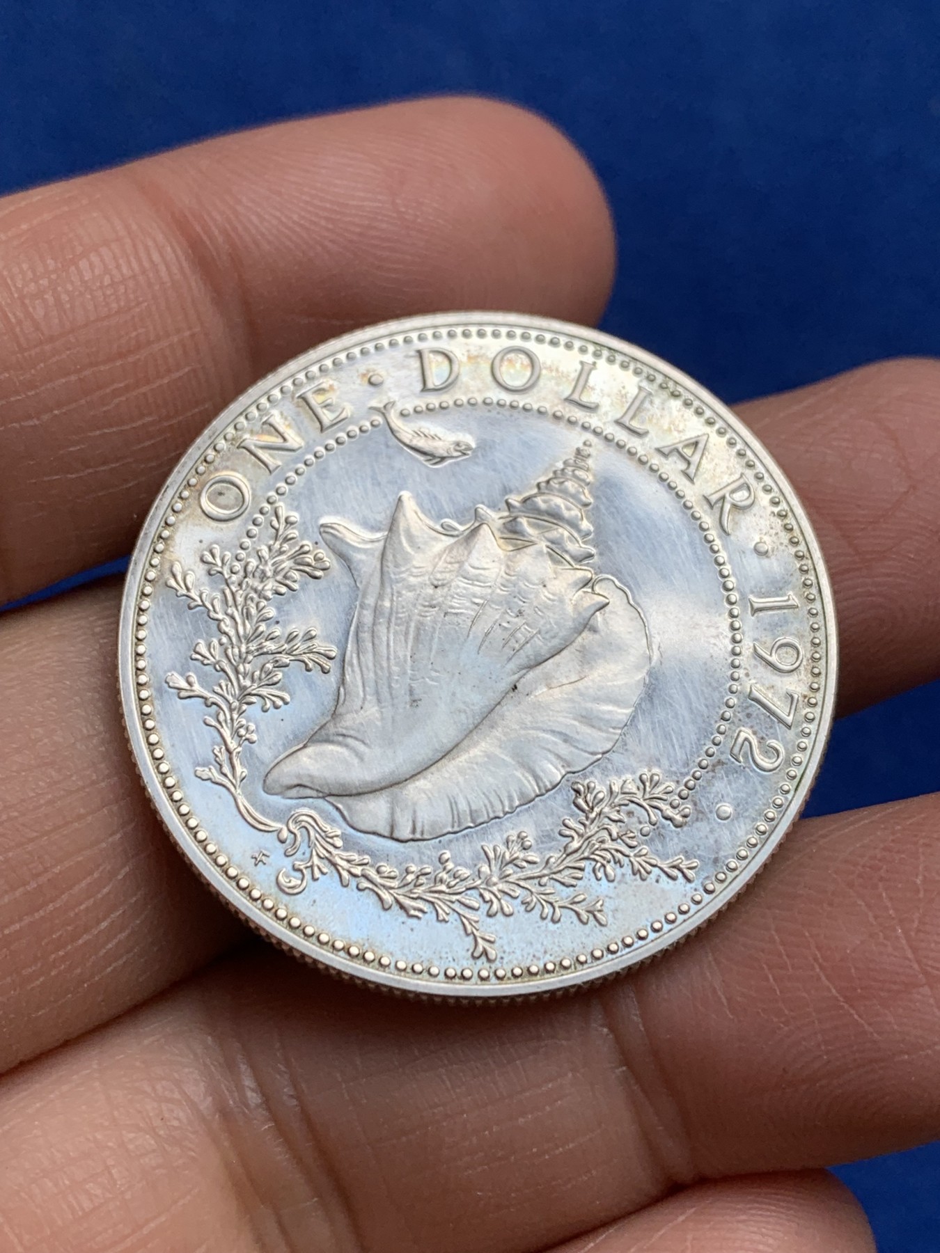 《竞宝斋》第244场-周日，周一 新年开场 (全场包邮) 巴哈马1972年伊丽莎白二世1元银币