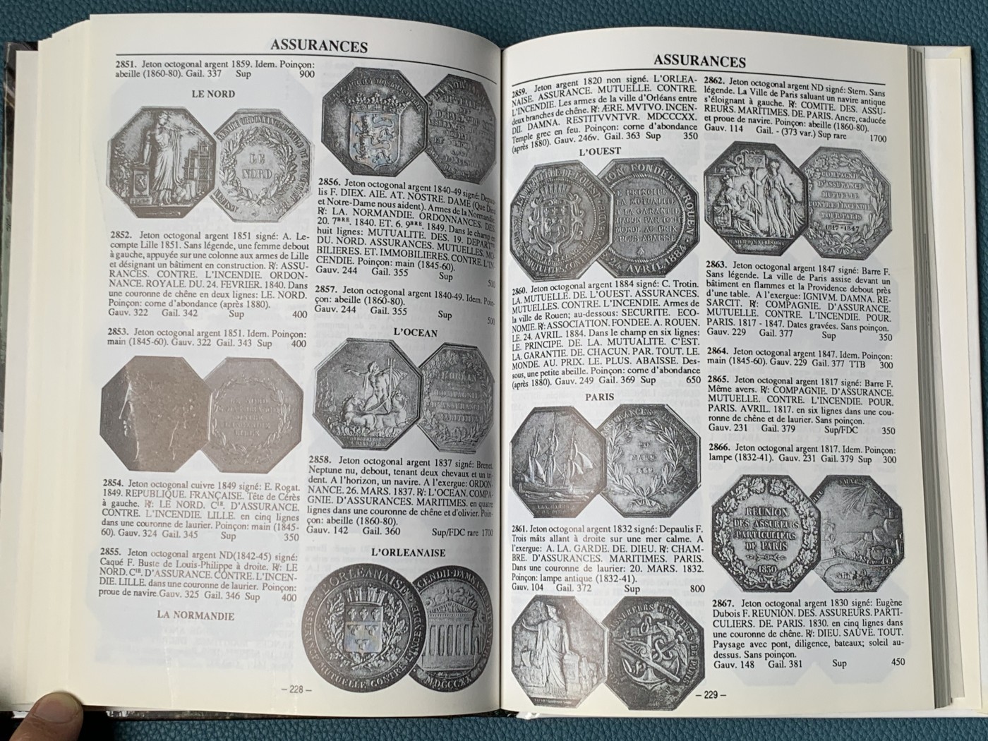 《竞宝斋》第244场-周日，周一 新年开场 (全场包邮) 法国 1991年 JETONS 代币目录 所见最新版本 版别详尽 厚达349页 一本在手 八角我有 权威目录