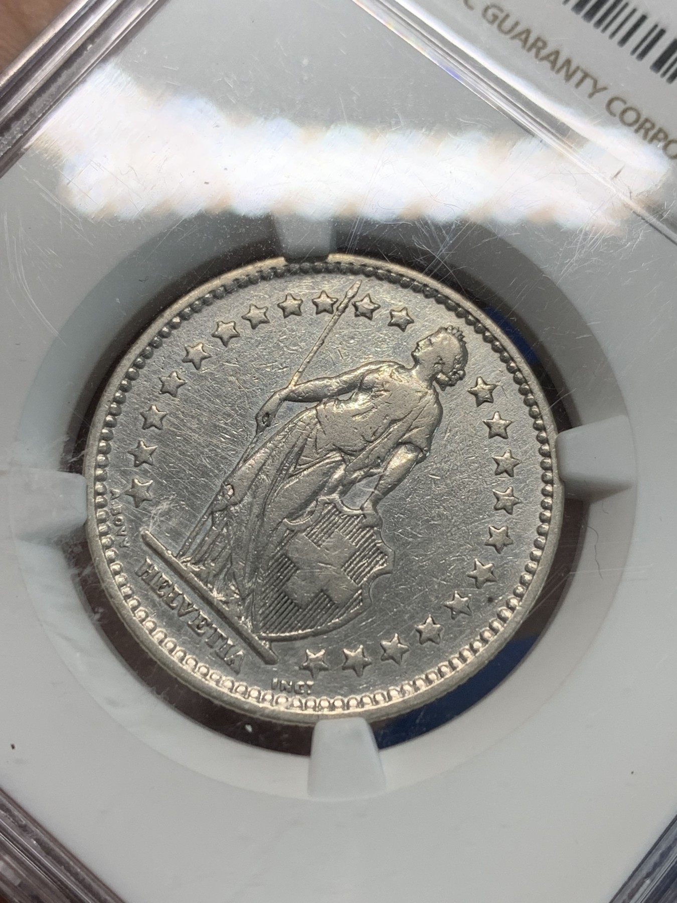 《竞宝斋》第244场-周日，周一 新年开场 (全场包邮) NGC VFD 瑞士 1909年 2法郎 银币 早期品种