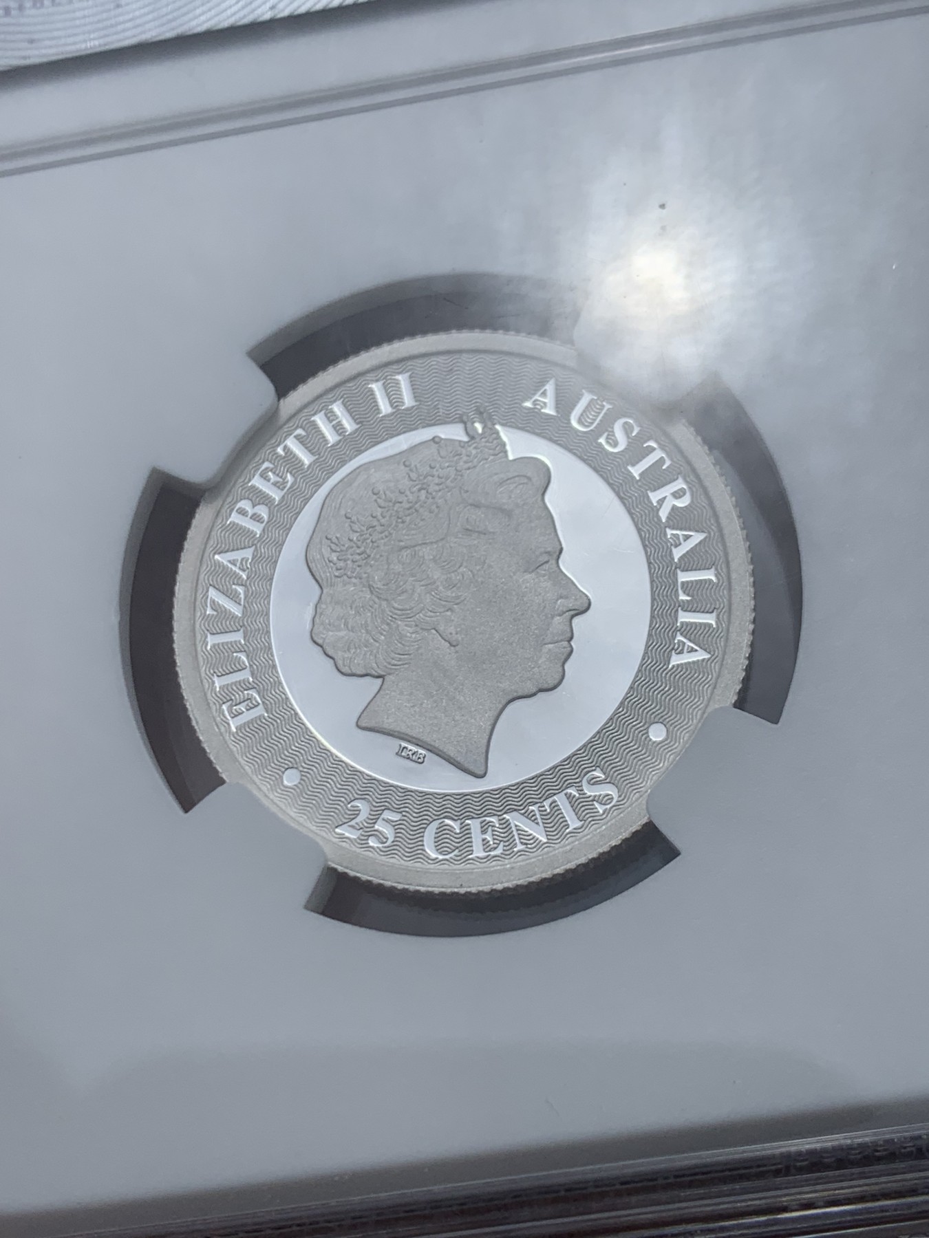 《竞宝斋》第244场-周日，周一 新年开场 (全场包邮) NGC PF70UC 澳大利亚2017年小袋鼠25分银币 冠军分 1/4盎司 999银 细节完美