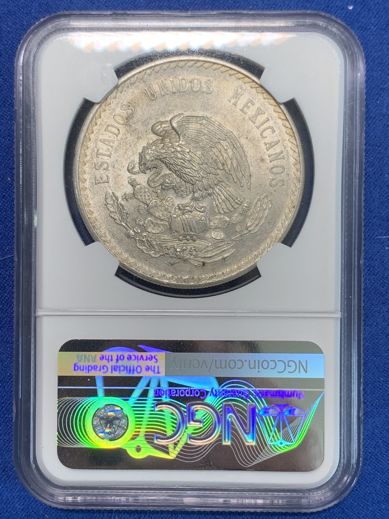 《竞宝斋》第244场-周日，周一 新年开场 (全场包邮) NGC MS62 墨西哥1948年酋长大银 近期上涨品种