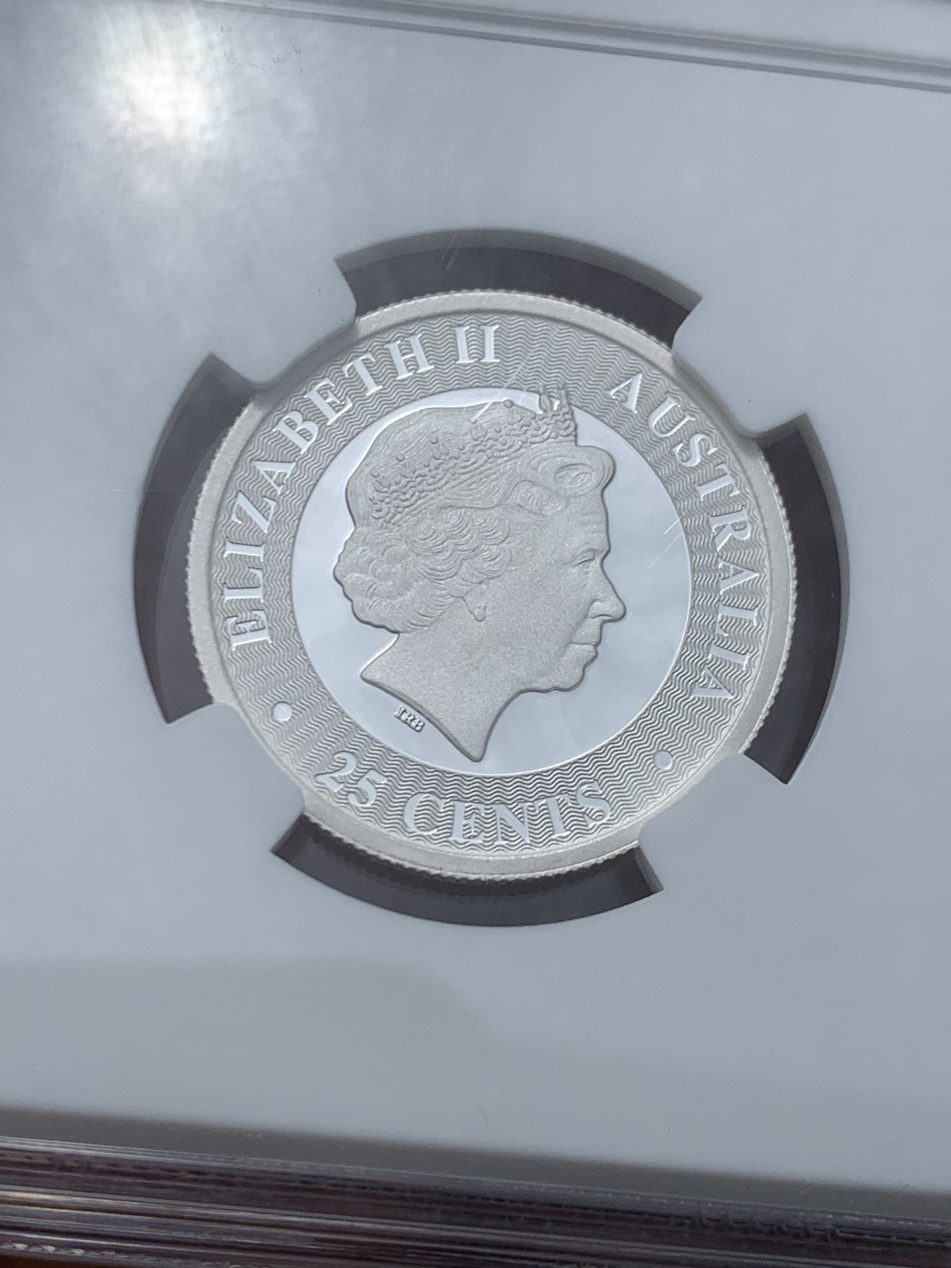 《竞宝斋》第244场-周日，周一 新年开场 (全场包邮) NGC PF70UC 澳大利亚2017年小袋鼠25分银币 冠军分 1/4盎司 999银 细节完美