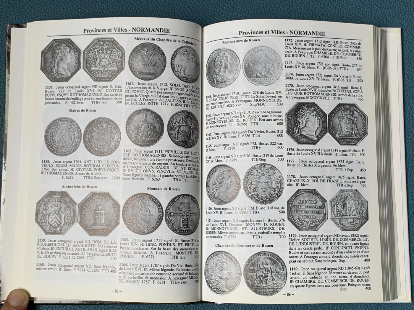 《竞宝斋》第244场-周日，周一 新年开场 (全场包邮) 法国 1991年 JETONS 代币目录 所见最新版本 版别详尽 厚达349页 一本在手 八角我有 权威目录