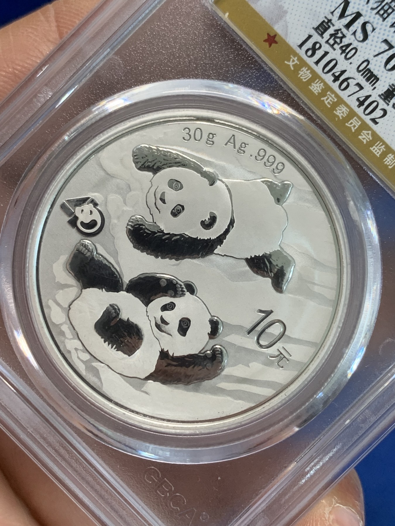 《竞宝斋》第244场-周日，周一 新年开场 (全场包邮) 公博 MS70 中国2022年熊猫10元银币