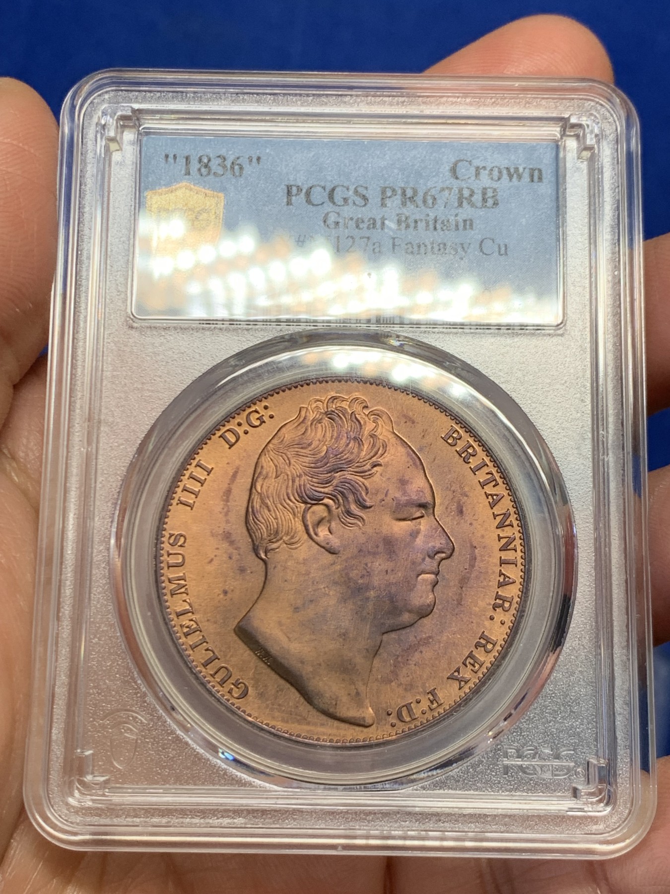 《竞宝斋》第244场-周日，周一 新年开场 (全场包邮) 两枚一组 PCGS PR68CAM-PR67RB 双双冠军分“1836” 威廉四世臆造币 经典大窗帘图案 潜力品种 精品不贵。经典大窗帘集合了英格兰、苏格兰、爱尔兰盾徽