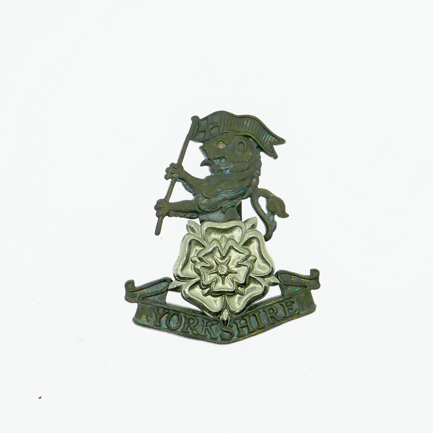 勋章奖章交易所3月9日拍卖 英国约克军团帽徽，2片式结构，带厂标