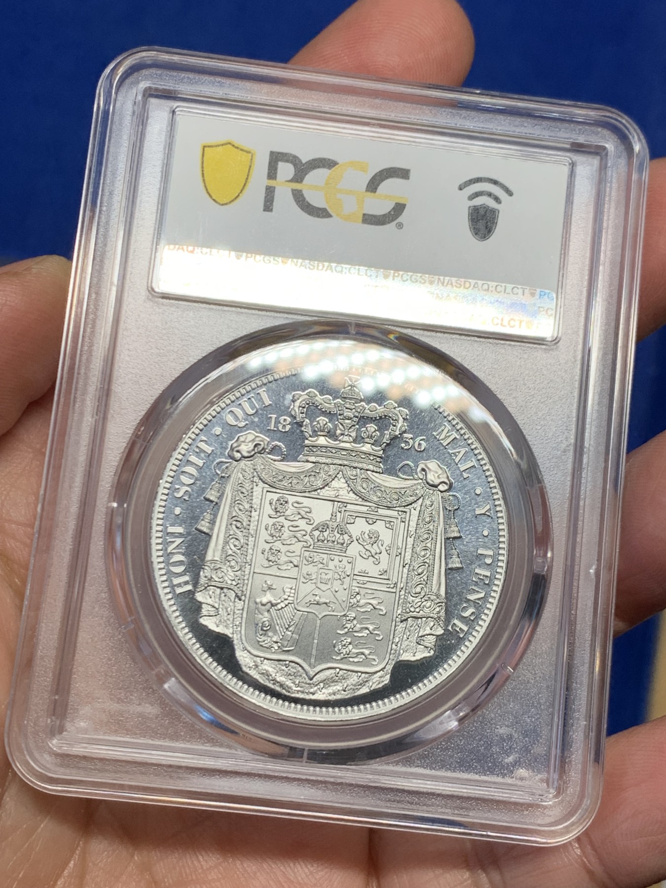 《竞宝斋》第244场-周日，周一 新年开场 (全场包邮) 两枚一组 PCGS PR68CAM-PR67RB 双双冠军分“1836” 威廉四世臆造币 经典大窗帘图案 潜力品种 精品不贵。经典大窗帘集合了英格兰、苏格兰、爱尔兰盾徽