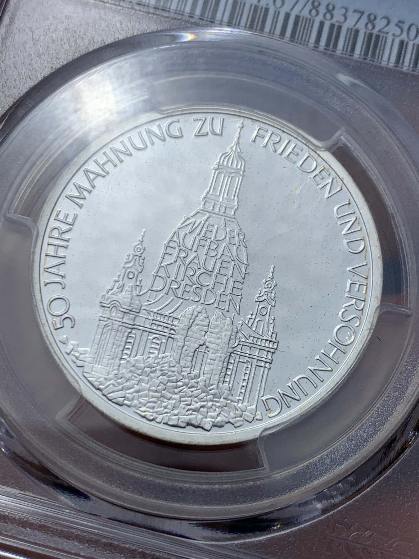 《竞宝斋》第244场-周日，周一 新年开场 (全场包邮) PCGS PR67DCAM 德国1995-J精制10马克银币 纪念和平50周年