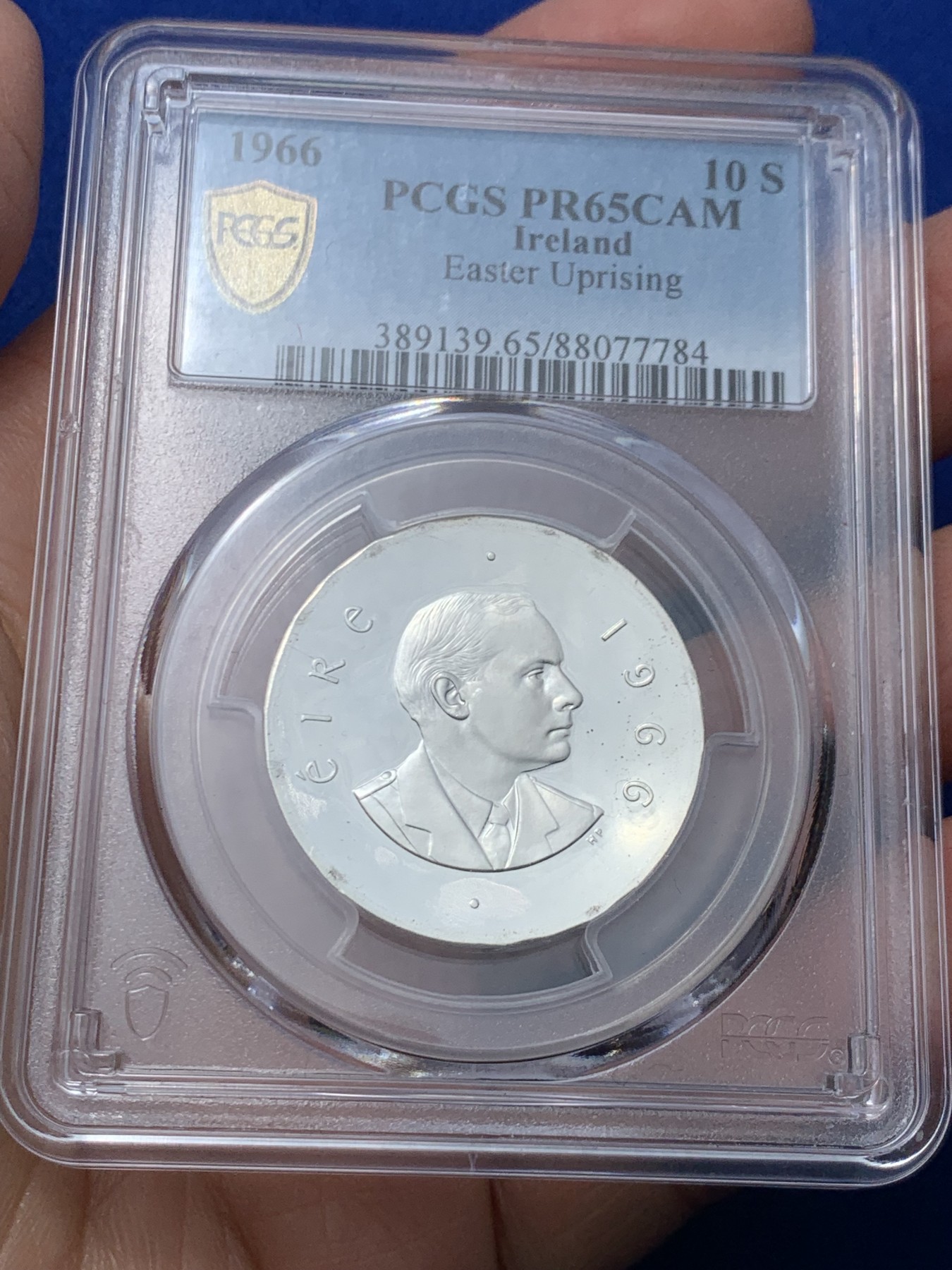 《竞宝斋》第244场-周日，周一 新年开场 (全场包邮) PCGS PR65CAM 爱尔兰1966年都柏林起义10先令精制纪念银币