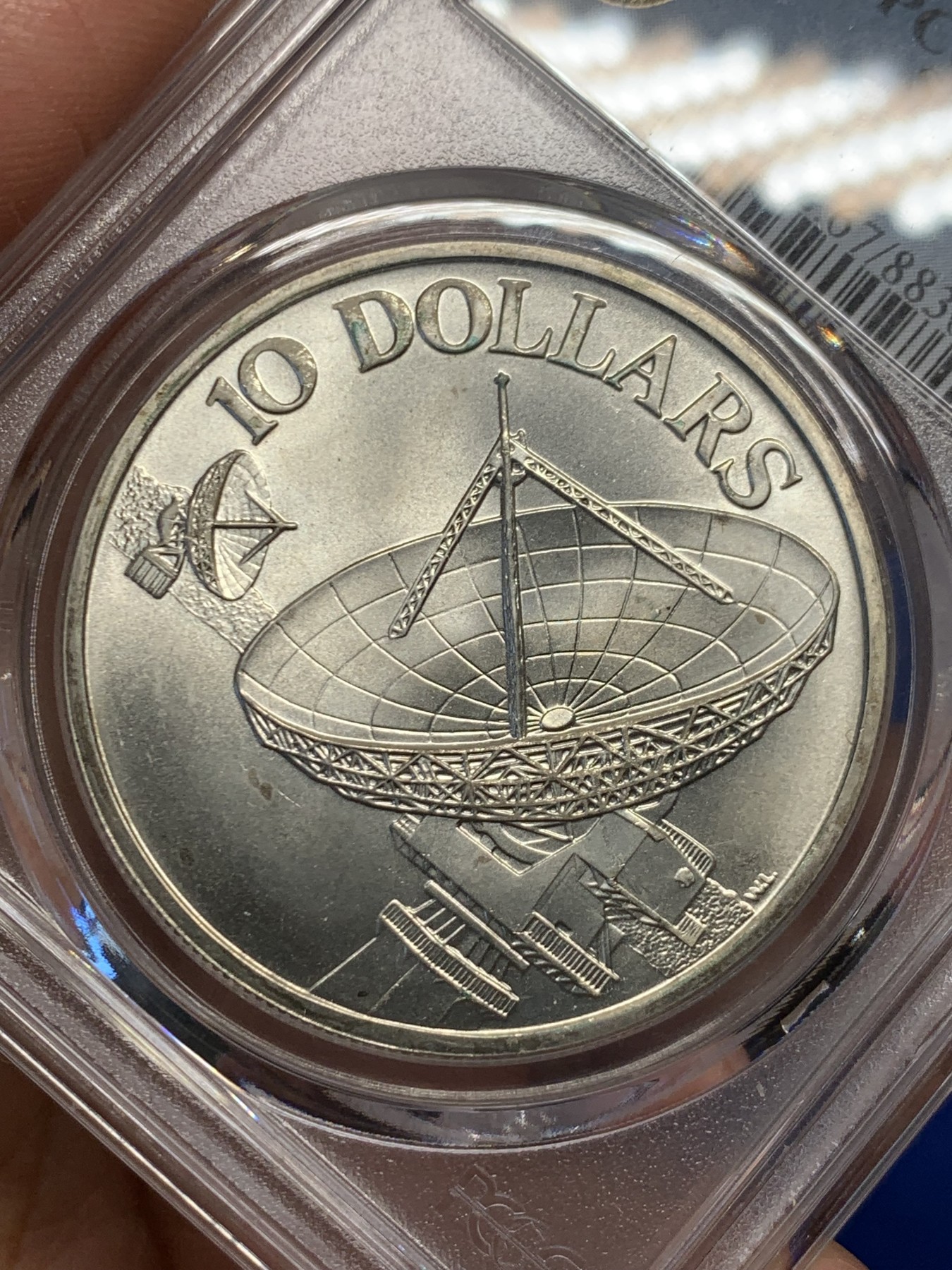 《竞宝斋》第244场-周日，周一 新年开场 (全场包邮) PCGS MS67 新加坡1979年雷达10元银币 67高分