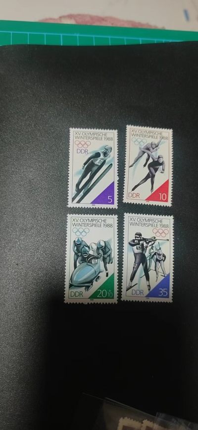 德国邮票，都是套票 - 德国邮票一套，1988年发行，第15届冬季奥运会纪念邮票，品相如图