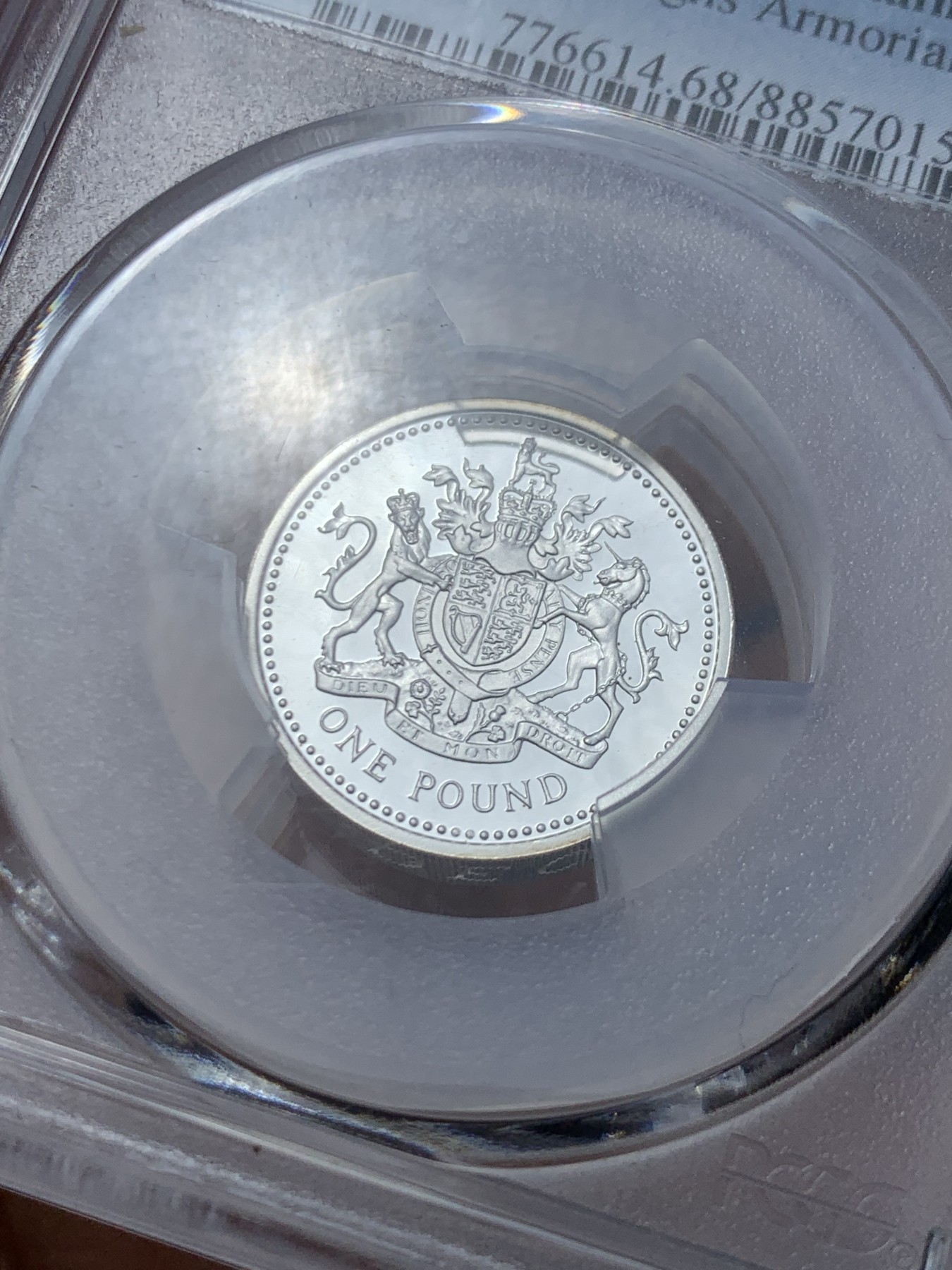 《竞宝斋》第244场-周日，周一 新年开场 (全场包邮) PCGS PR68DCAM 英国1983年加厚精制银磅伊丽莎白二世女王首年一磅加厚银币 容易氧化 高分不易