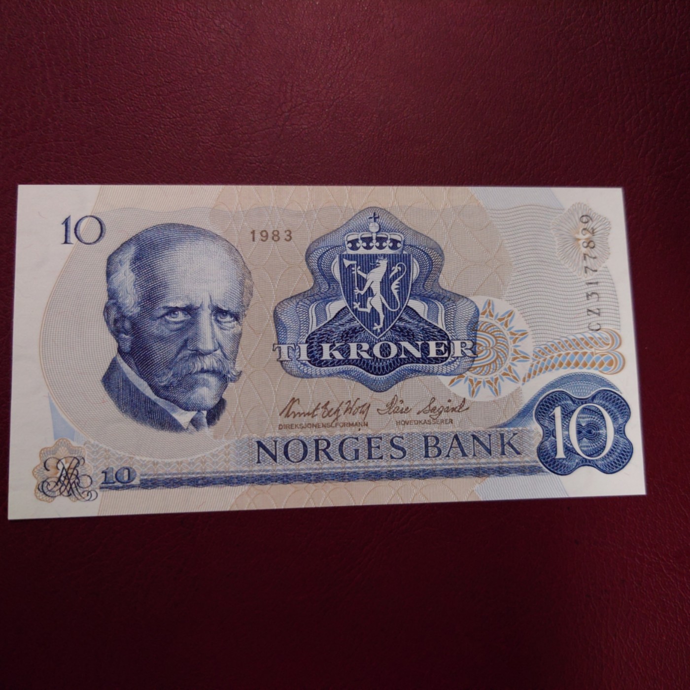 【世界钱币】精选微拍第94期暨2024年第五期 评级币裸钞场 1983年挪威10克朗 全新绝品无4