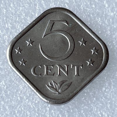 海外回流1元起拍小铺 各国钱币散币场 第8期 荷属安德列斯1975年5分方形币