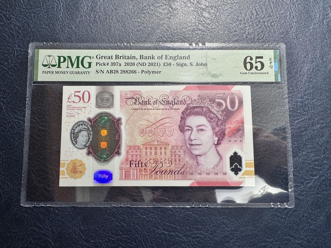 收藏联盟Quantum Auction 第328期拍卖  英国2021年50镑 PMG65 朦胧号 计算机学家 图灵 换版在即