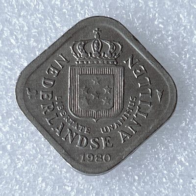 海外回流1元起拍小铺 各国钱币散币场 第8期 荷属安德列斯1980年5分方形币