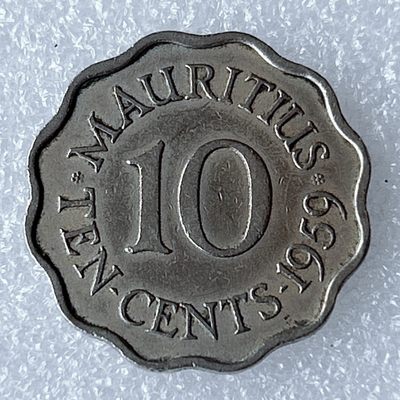 海外回流1元起拍小铺 各国钱币散币场 第8期 英属毛里求斯1959年10分 伊二