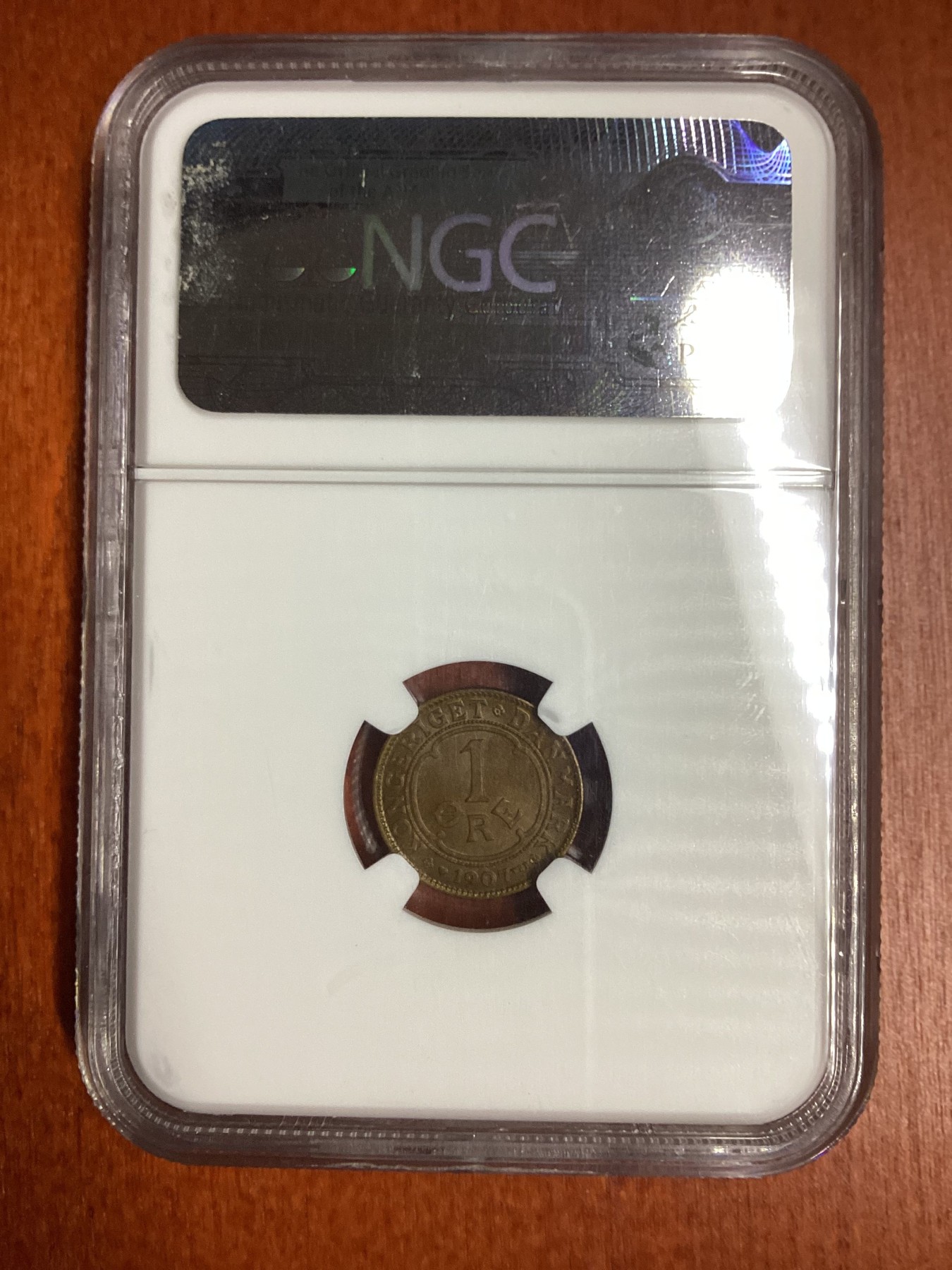 长老汇龙年精选第二场 1907 VBP GJ 丹麦1欧尔铜币，NGC65BN，季军分