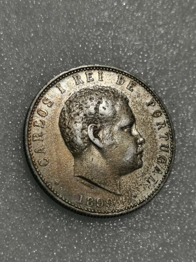 天下钱庄裸币专场 - 葡萄牙卡洛斯一世1000瑞斯银币