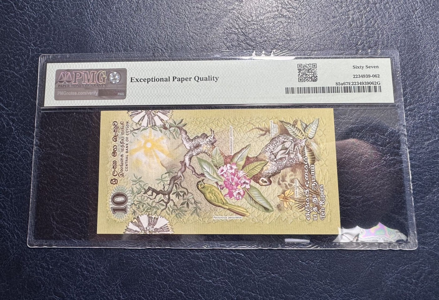 收藏联盟Quantum Auction 第328期拍卖  斯里兰卡1979年10卢比 PMG67