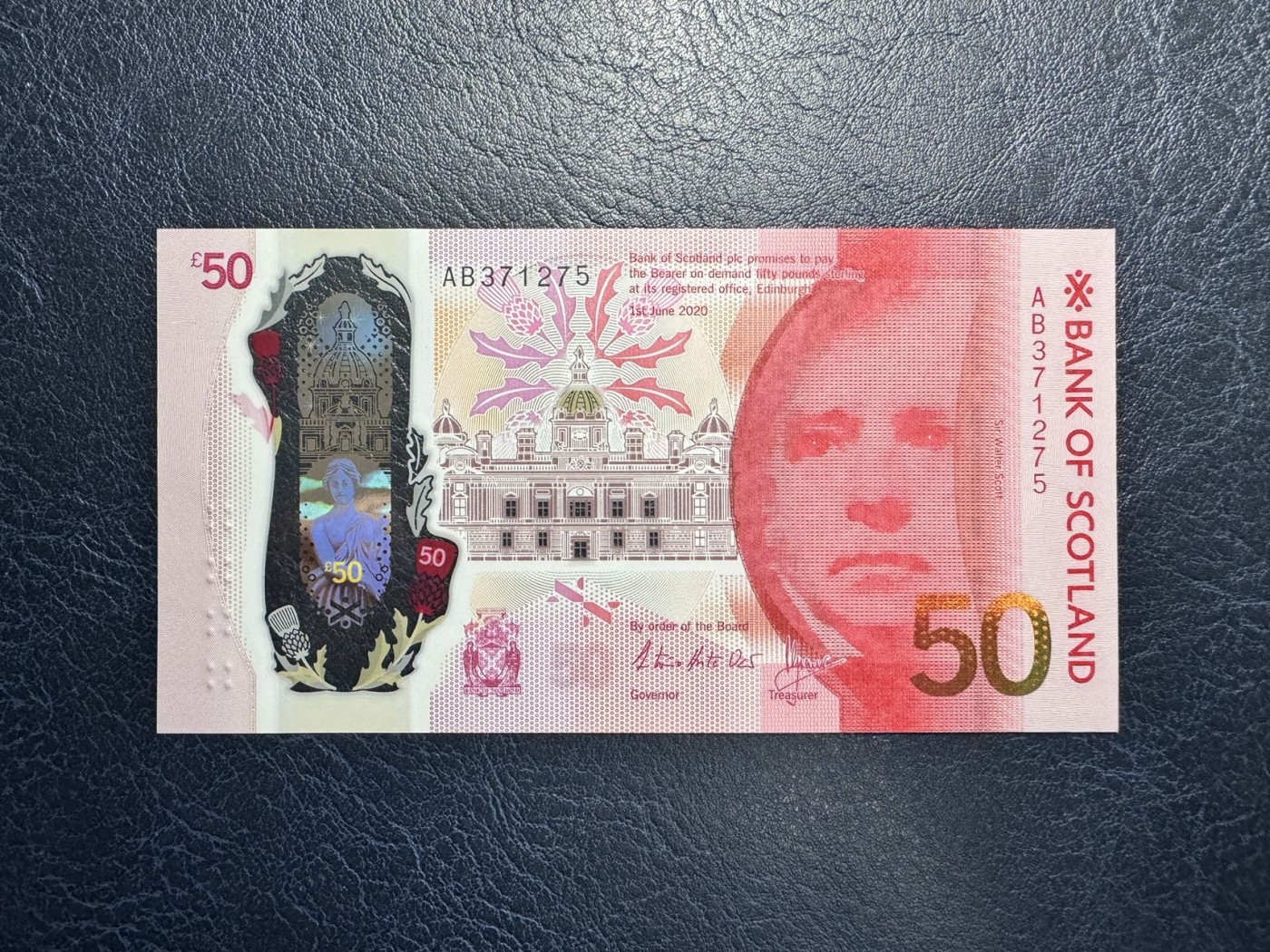 收藏联盟Quantum Auction 第328期拍卖  苏格兰银行2020年50镑 品相全新UNC 号码无4