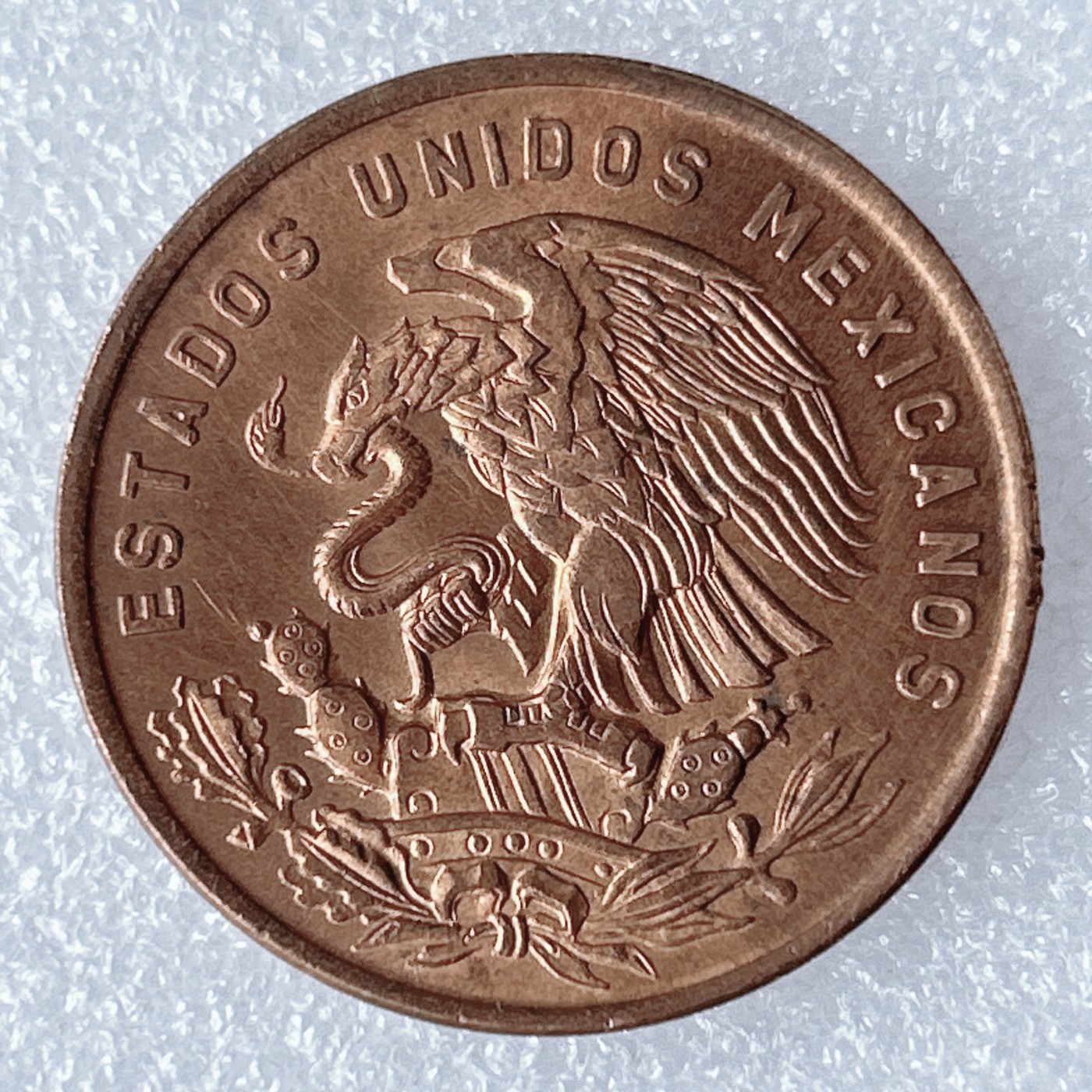 海外回流1元起拍小铺 各国钱币散币场 第8期 1965年墨西哥早期玛雅金字塔20分大铜币 原光品