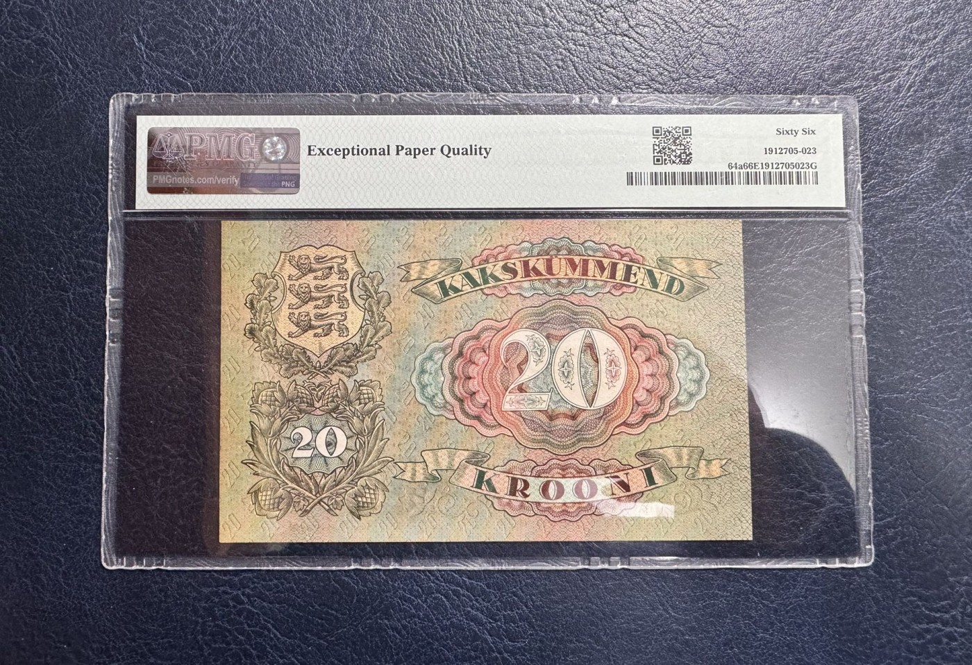 收藏联盟Quantum Auction 第328期拍卖  爱沙尼亚1932年20克朗 PMG66 牧羊人