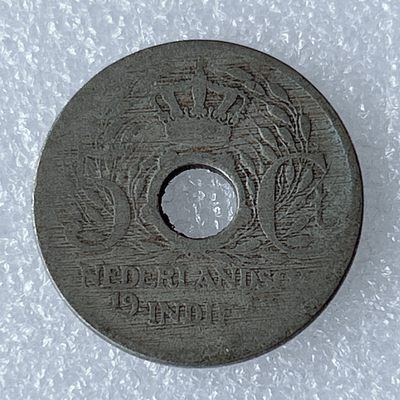 海外回流1元起拍小铺 各国钱币散币场 第8期 荷属东印度1913年5分镍币