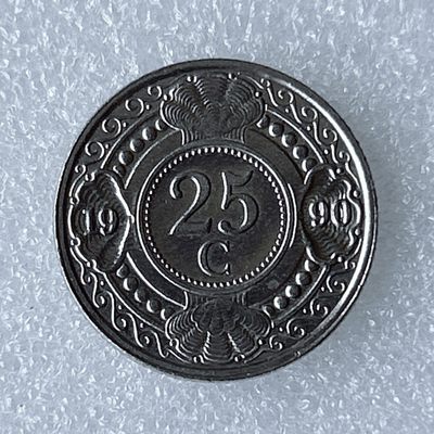 海外回流1元起拍小铺 各国钱币散币场 第8期 荷属安的列斯1990年25分