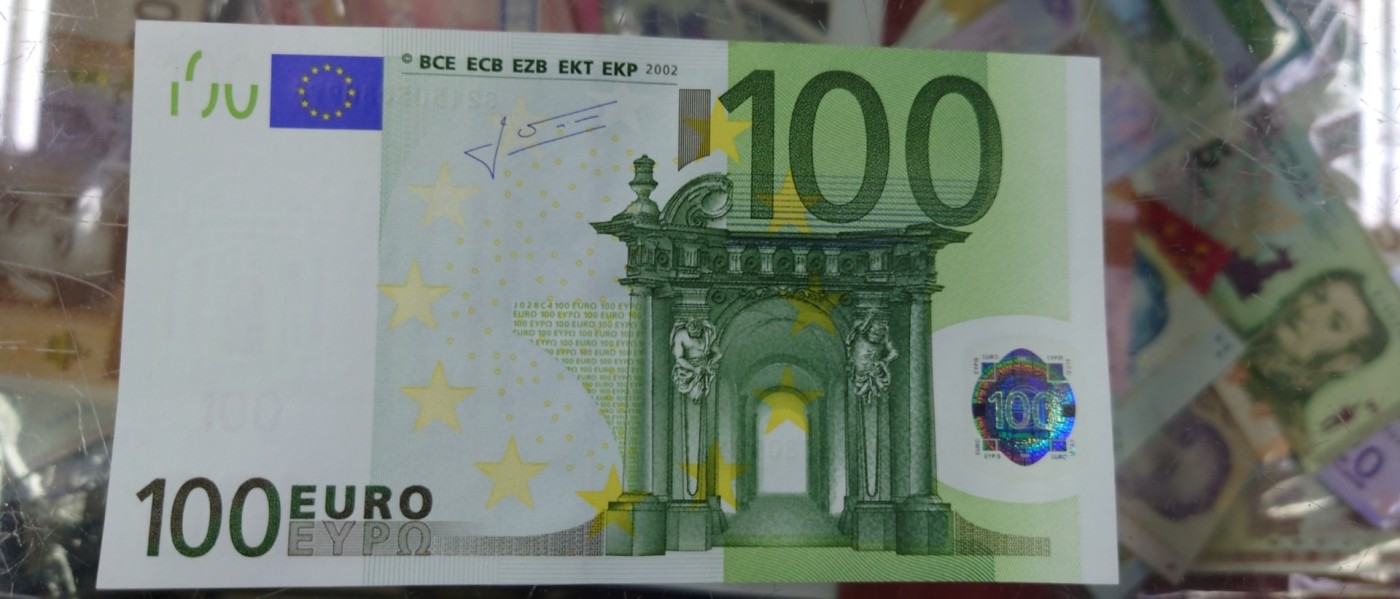 【世界钱币】精选微拍第94期暨2024年第五期 评级币裸钞场 【一口价已售出】2002年100欧 二签 全新绝品意大利版无47尾号976