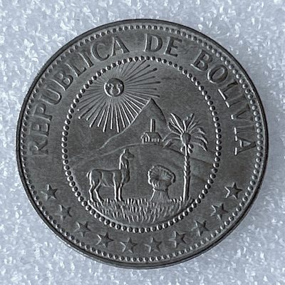 海外回流1元起拍小铺 各国钱币散币场 第8期 玻利维亚1974年50分