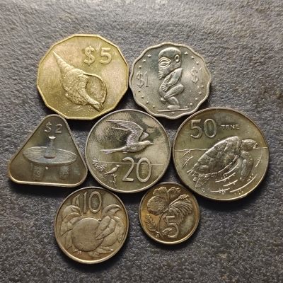 0起1加-纯粹捡漏拍-298散币套币场 - 库克群岛1992年清年份7枚套币