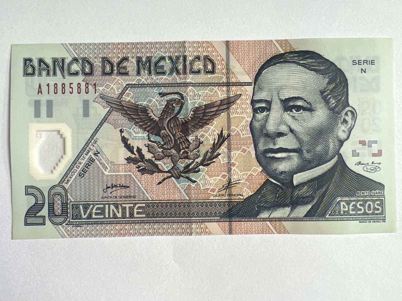 第545期  纸币专场 （无押金，捡漏，全场50包邮，偏远地区除外，接收代拍业务） 墨西哥20比索
