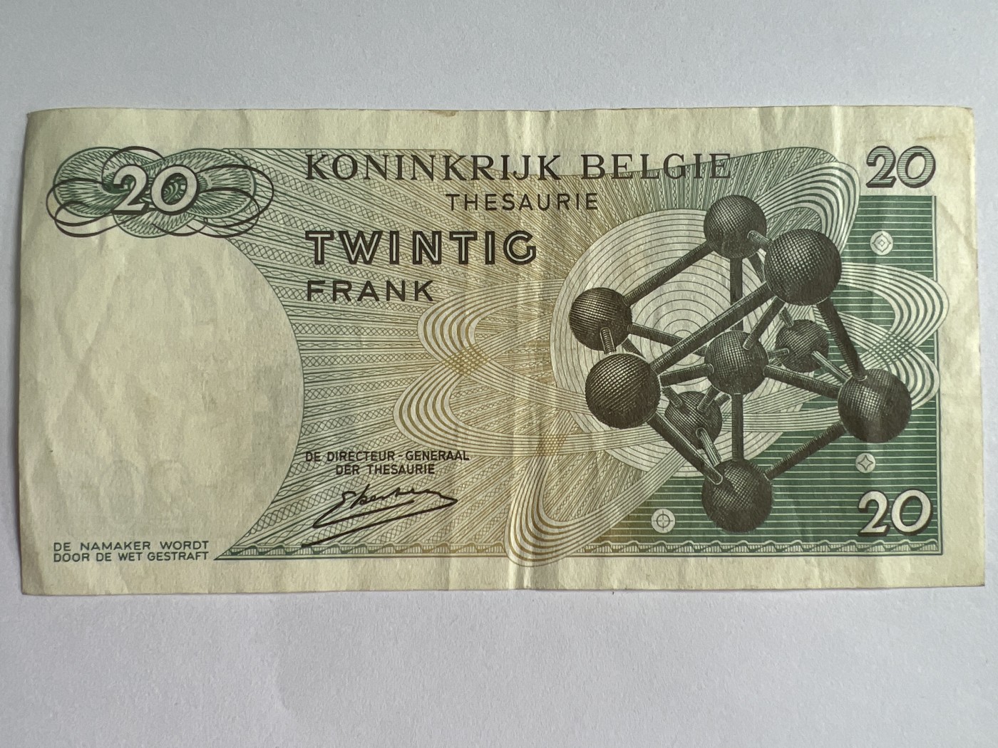 第570期 纸币专场 （无押金，捡漏，全场50包邮，偏远地区除外，接收代拍业务） 比利时20法郎