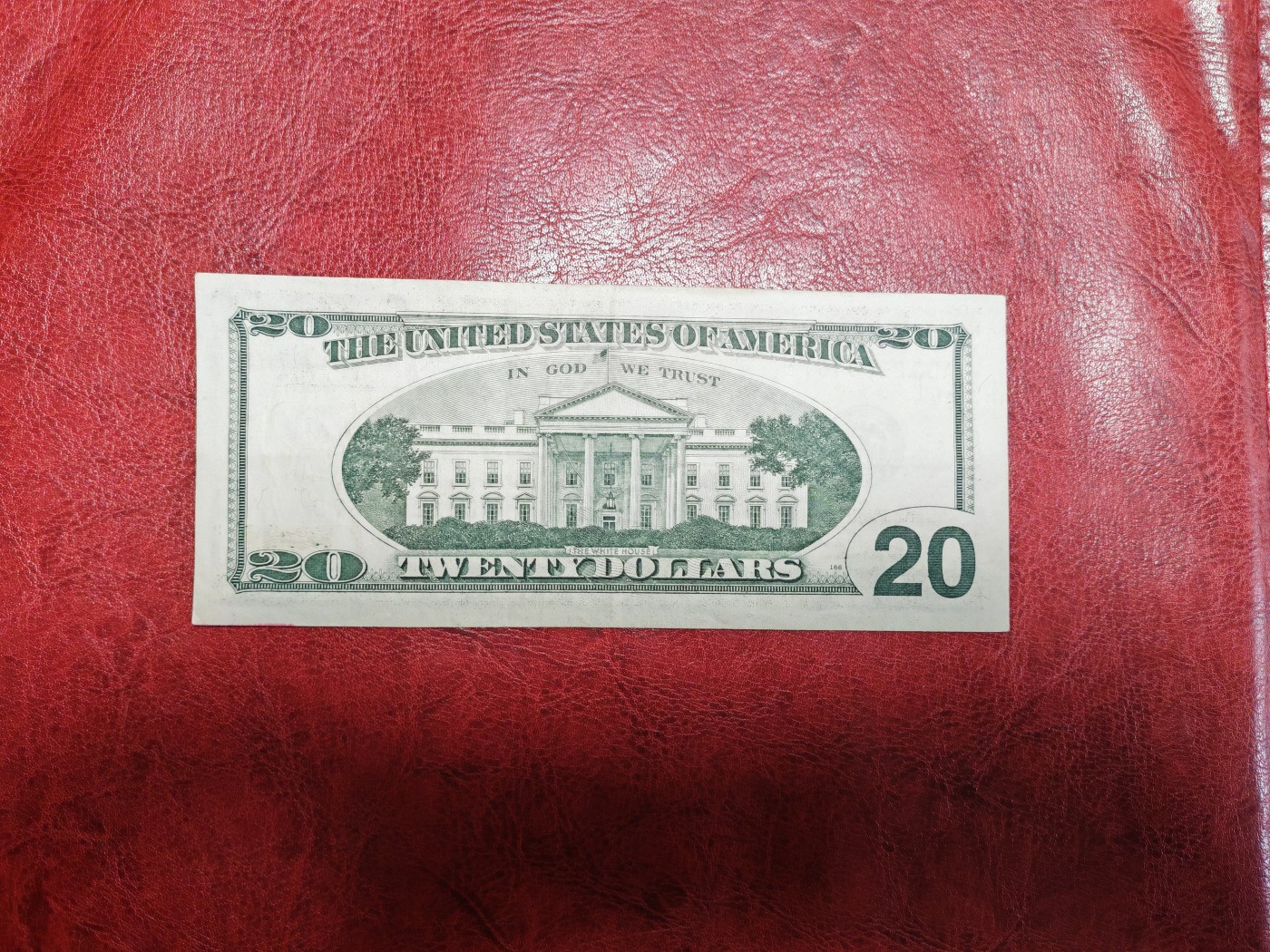 美国纸币 1996年首发 黑白大头版 20美元 非全新好品