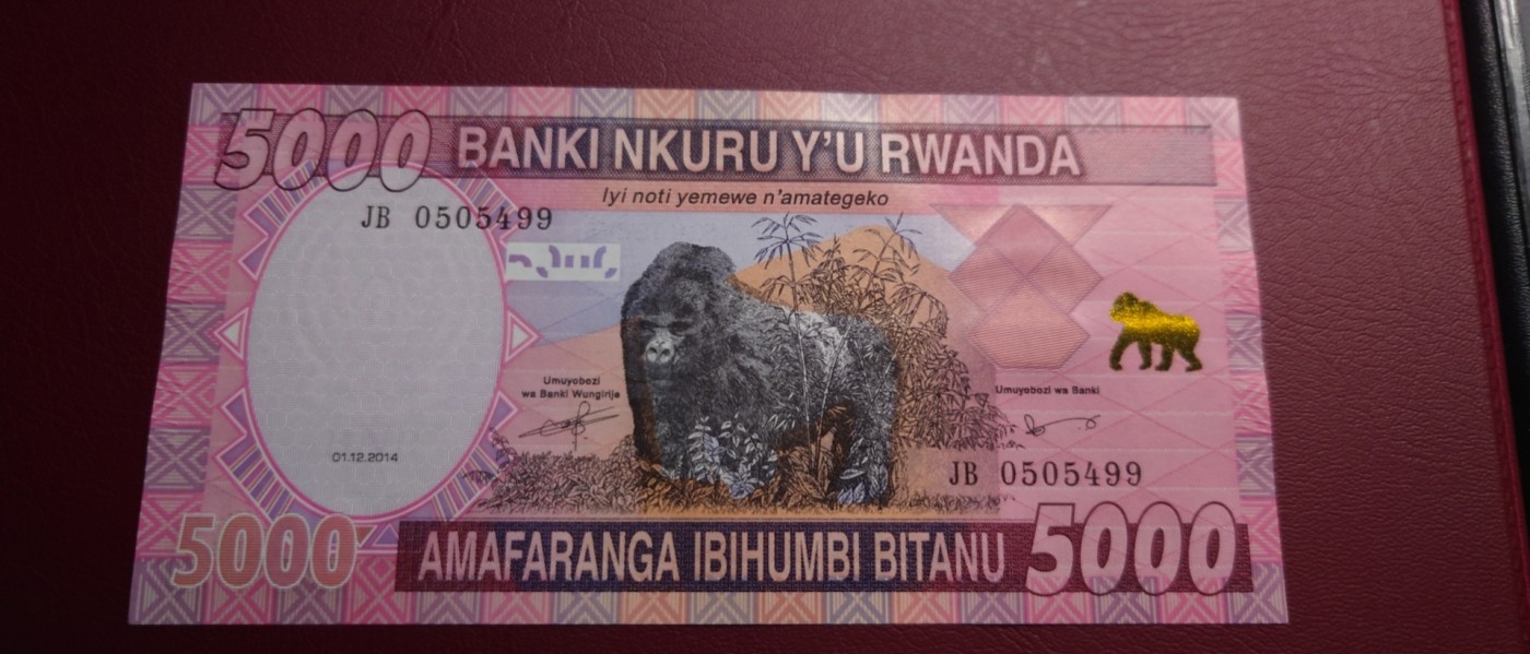 【世界钱币】精选微拍第95期暨2024年第六期 评级币裸钞场 2014年卢旺达5000 全新绝品尾号499