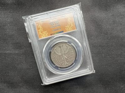 【币观天下】第249期钱币拍卖 - 德国 1951 5马克 银币 xf45