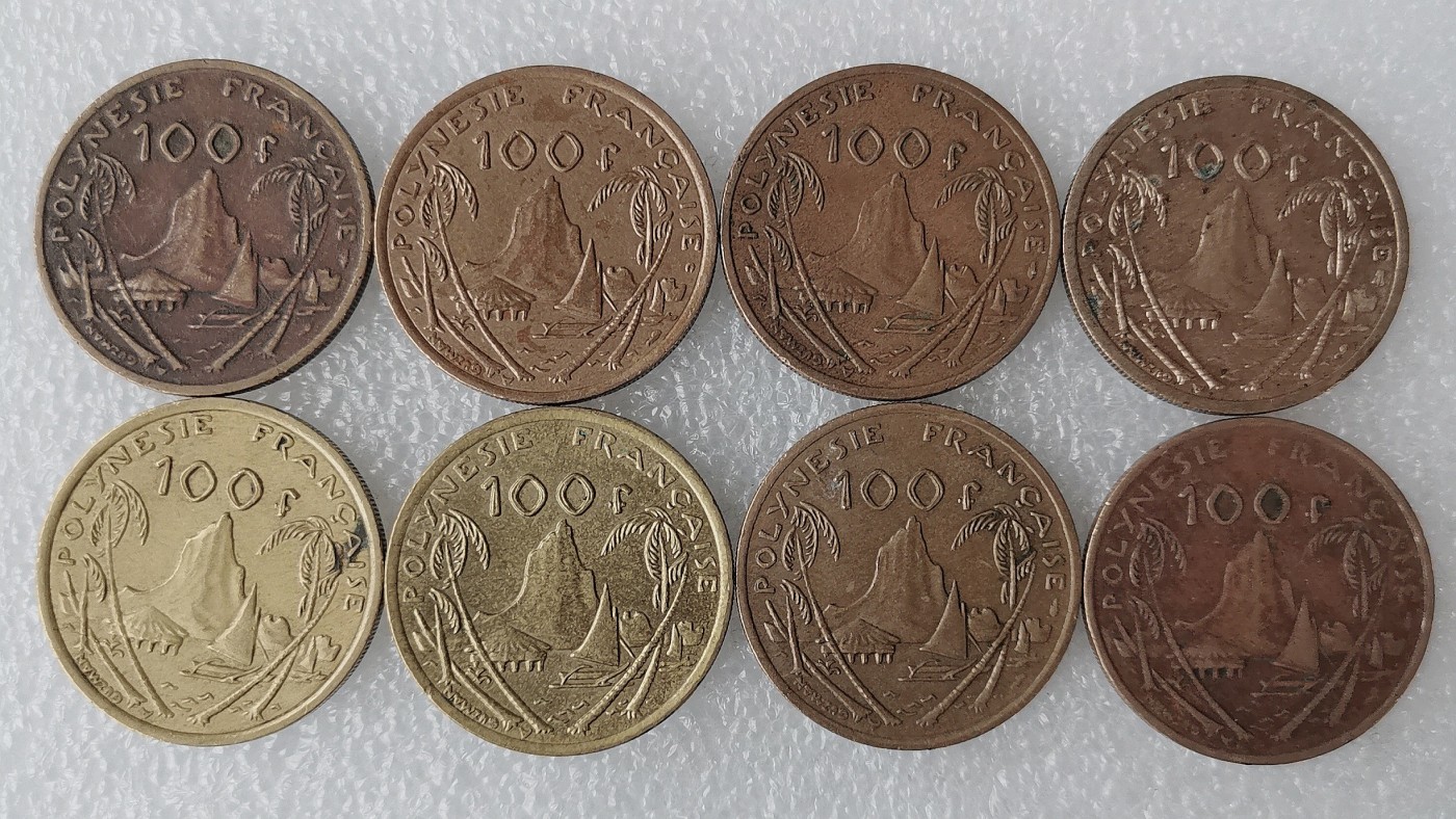 第一海外回流一元起拍收藏 散币专场 第69期 法属波利尼西亚100法郎