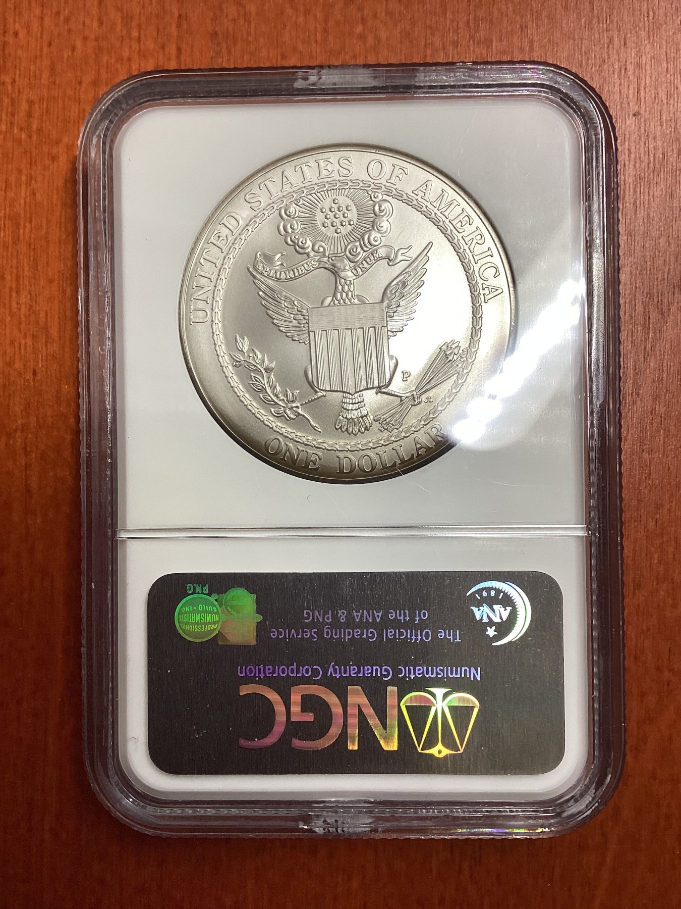 长老汇龙年精选第二场 2008 P 美国秃鹰1美元银币，NGC MS70分