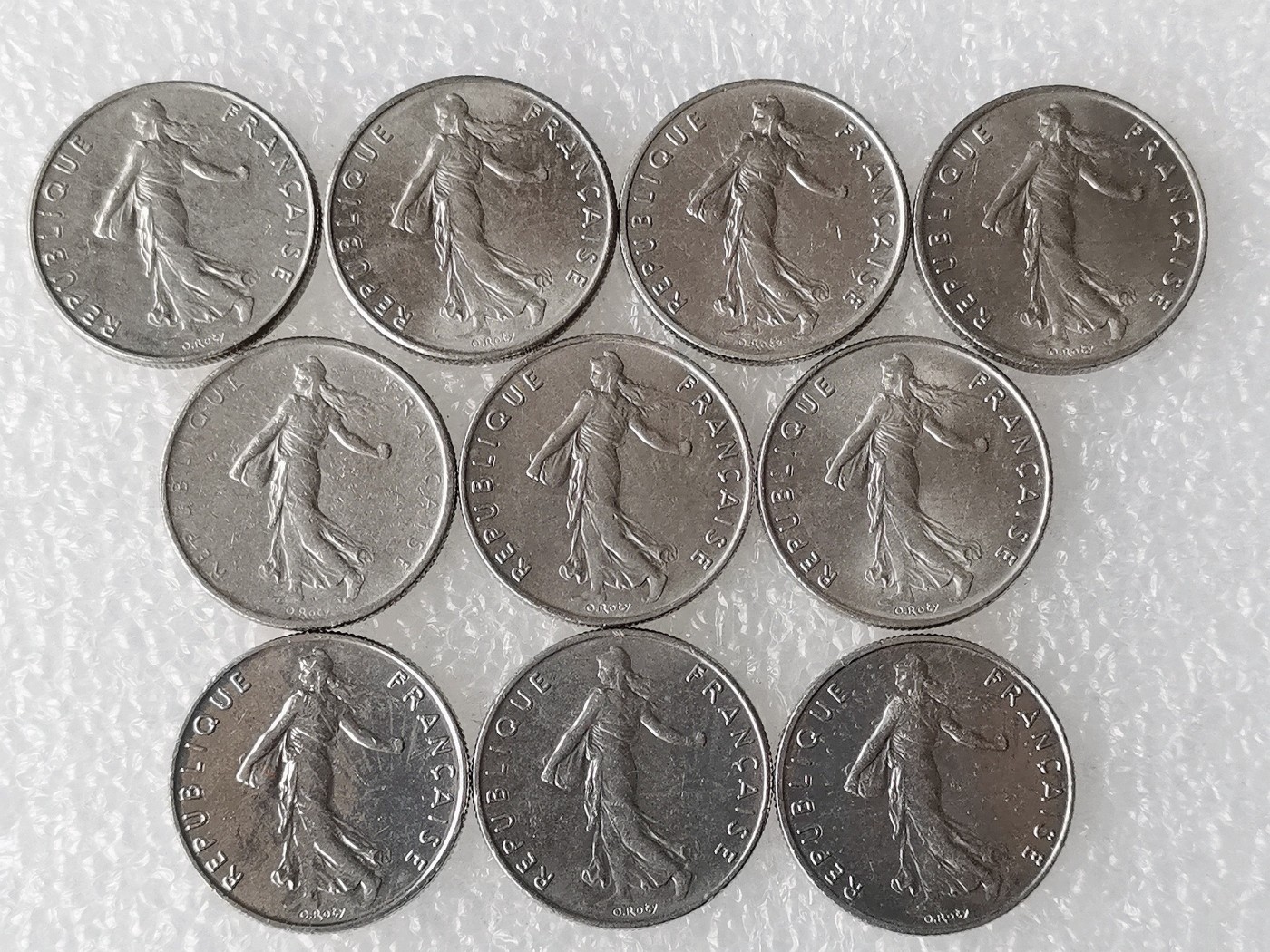 第一海外回流一元起拍收藏 散币专场 第69期 法国1/2法郎 10枚