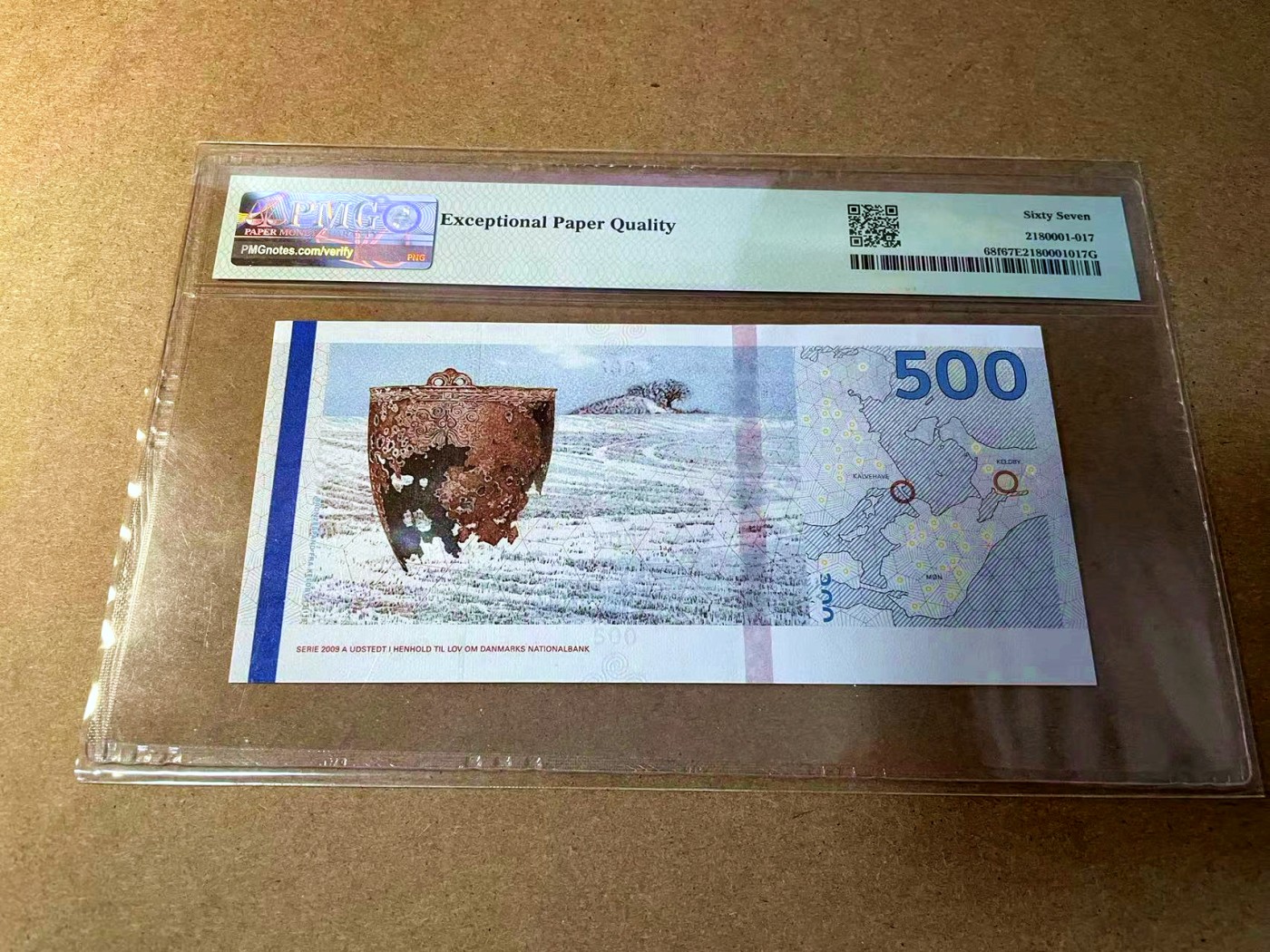 【Blue Auction】✨世界纸币精拍第442期【精】 【92小号】丹麦 2019年500克朗 PMG67EPQ 高分