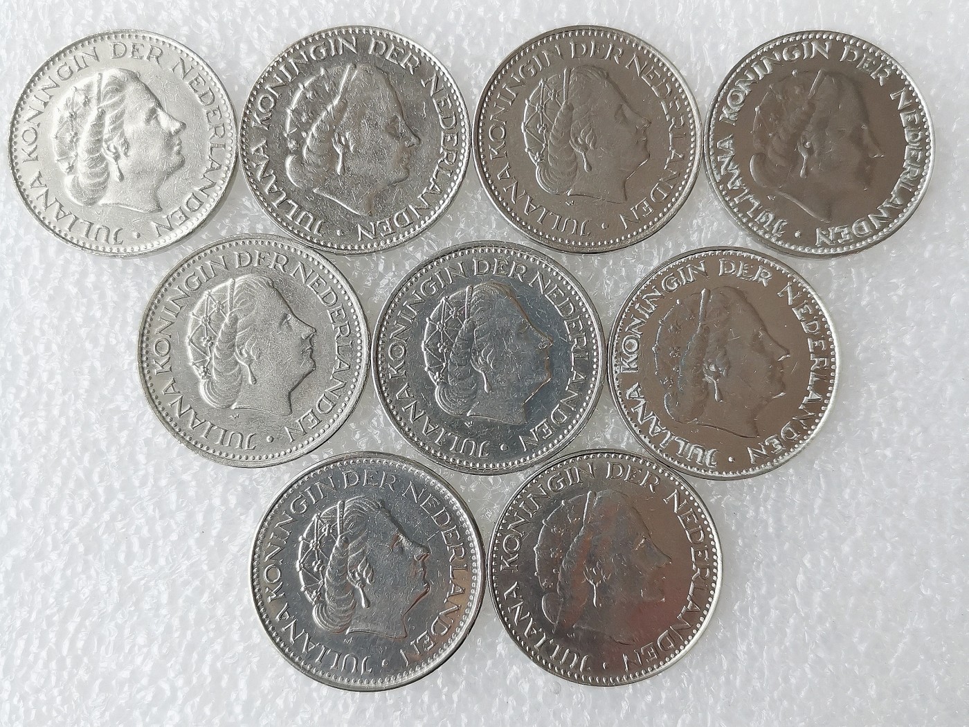 第一海外回流一元起拍收藏 散币专场 第69期 荷兰1盾 朱莉阿娜女王 9枚