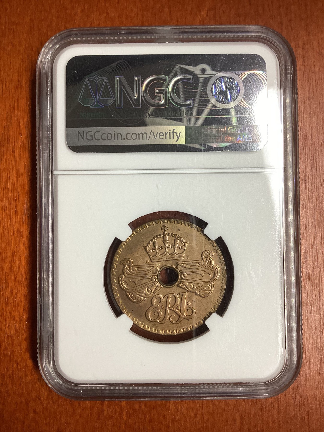 长老汇龙年精选第二场 1936 新几内亚1便士铜币，NGC MS63RB