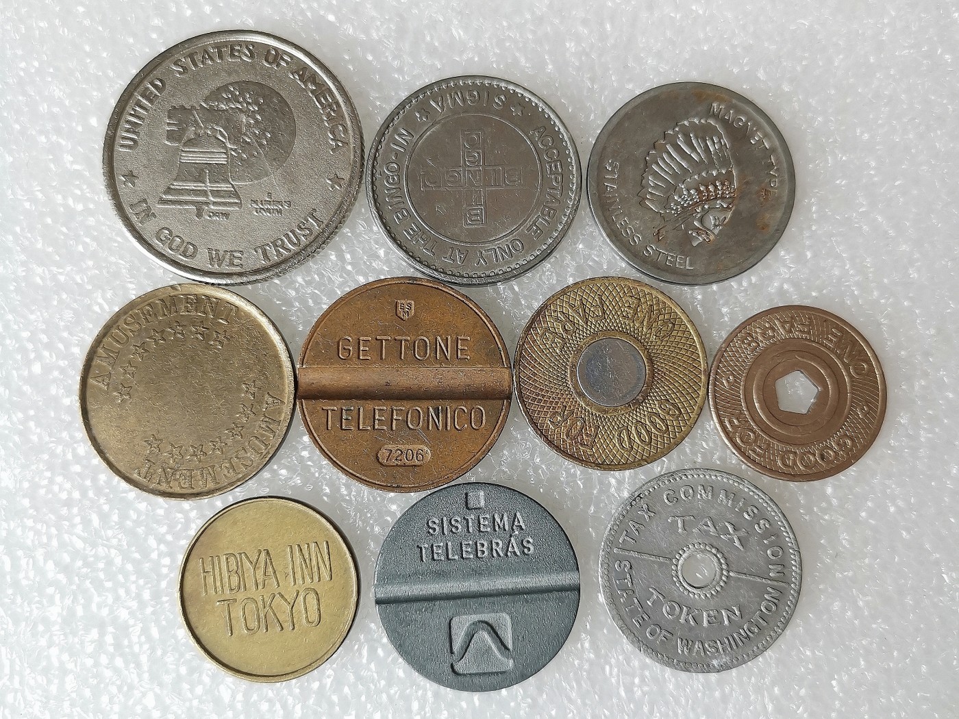 第一海外回流一元起拍收藏 散币专场 第69期 代币 章 10枚