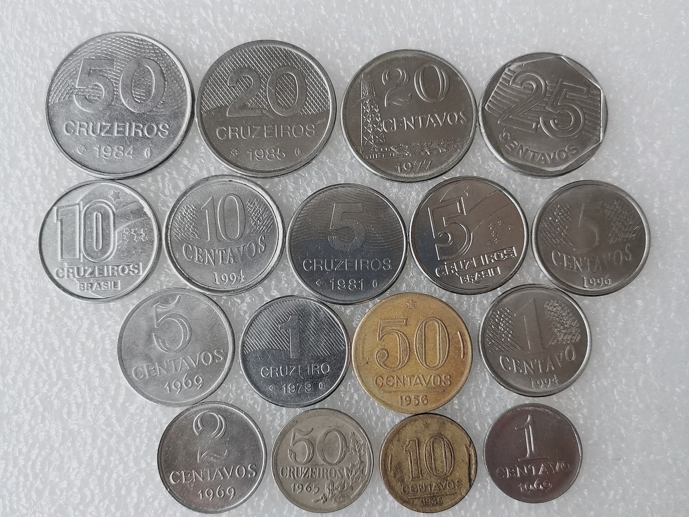 第一海外回流一元起拍收藏 散币专场 第69期 巴西硬币 17枚 无重复