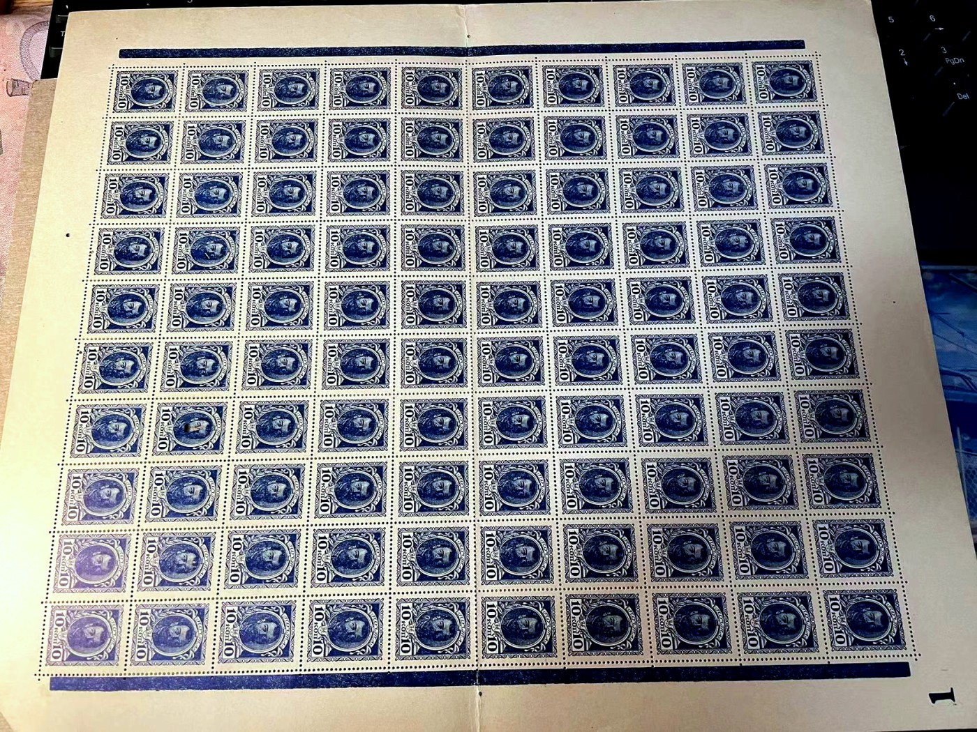 【Blue Auction】✨世界纸币精拍第442期【精】 【整版】俄国 1915年10戈比 中间有被折叠 版铭有黄 单张品相基本UNC