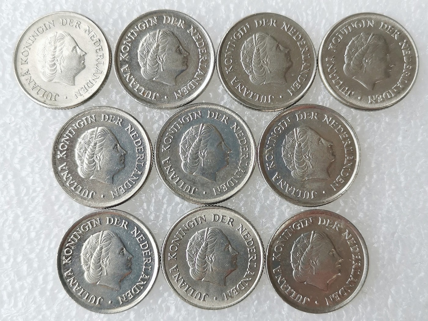 第一海外回流一元起拍收藏 散币专场 第69期 荷兰25分镍币 朱莉安娜时期 10枚